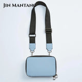 Small Box Shoulder Crossbody Bag with Wide Strap
