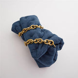 Vintage Denim Chain Shoulder Bag Large Capacity Handbag
