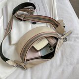 Women's Shoulder Bag Cowhide Large Capacity Wide Shoulder Strap Solid