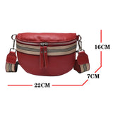 Women's Shoulder Bag Cowhide Large Capacity Wide Shoulder Strap Solid