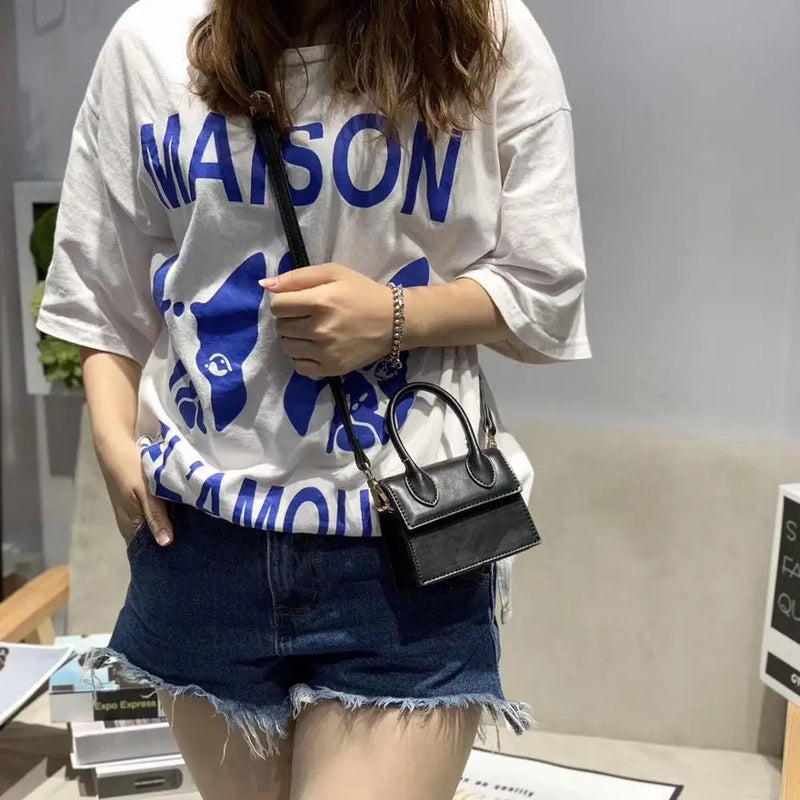 Small Crossbody Bag Women PU Leather Handbag Mini Chain Shoulder Messenger