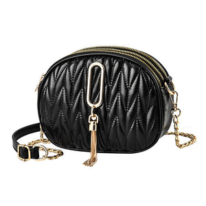 Evening Bag Women's Handbag Chain Tassel Female Tote Bags Crossbody PU Leather W