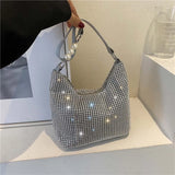 Evening Clutch Bag Rhinestones Silver Crystal Wedding Purses and Handbag