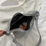 Evening Clutch Bag Rhinestones Silver Crystal Wedding Purses and Handbag