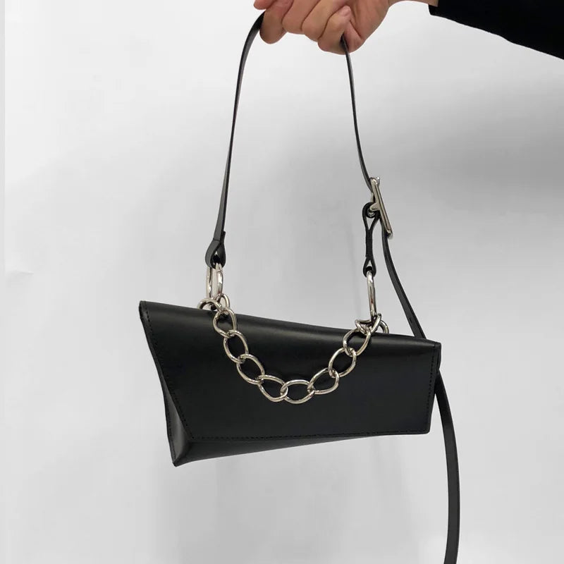 Female Shoulder Tote Bag Unique Handbag Irregular Style Girl Lady pu Leather