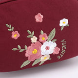 Flower Shoulder Bag Women Small Nylon Tote Top-handle Crossbody Bag