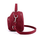 Flower Shoulder Bag Women Small Nylon Tote Top-handle Crossbody Bag