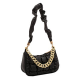 Leather Crossbody Bag for Women Clutch Handbag with Chain Shoulder Strap