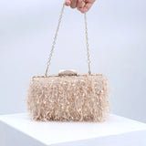 Tassel Lady Bag Small Bridal Clutch Cross Body Bag Wedding Snowflake Decoration