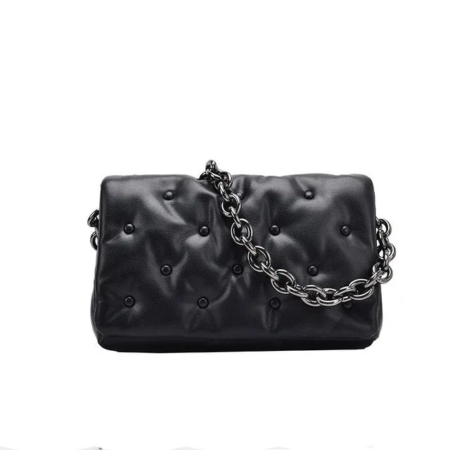Leather Shoulder Bag Chains Bolsa Flap Bags for Girls