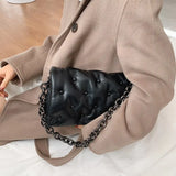 Leather Shoulder Bag Chains Bolsa Flap Bags for Girls
