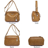 Leather Crossbody Shoulder Bag for Women Small Tote Bag