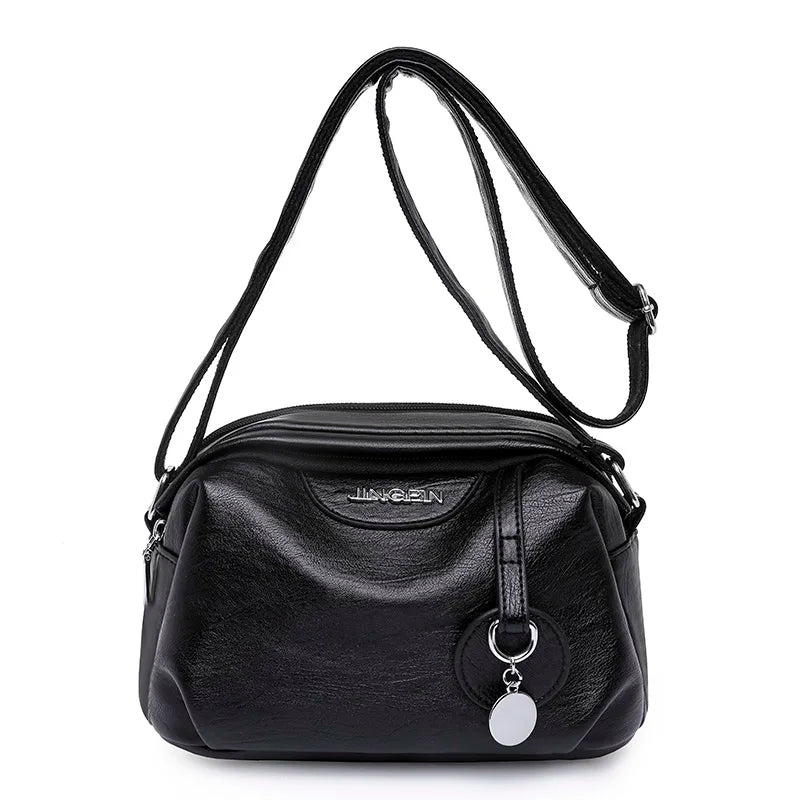 Leather Crossbody Shoulder Bag for Women Small Tote Bag