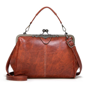 Retro Style Large Capacity Ladies PU Leather Crossbody Shoulder Bag