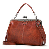 Retro Style Large Capacity Ladies PU Leather Crossbody Shoulder Bag