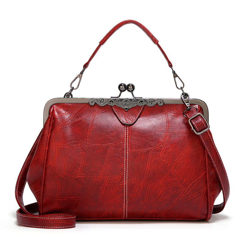 Retro Style Large Capacity Ladies PU Leather Crossbody Shoulder Bag