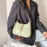 Textured PU Leather Shoulder Crossbody Bag Western Style Handbag