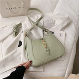 Textured PU Leather Shoulder Crossbody Bag Western Style Handbag