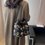 Large Flowers Tote Bag High-Quality Women's Handbag