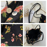 Large Flowers Tote Bag High-Quality Women's Handbag