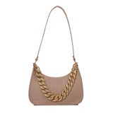 Metal Chain Shoulder Bag Office Party Handbag Diamond Clutch