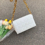 Leather Woman Bags Chain Underarm Bags for Women Flap Retro Clutch Handbag