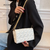 Leather Woman Diamond Bagute Bags for Women Flap Retro Clutch Handbag