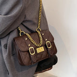 Lingge PU Leather Tote Bag for Women
