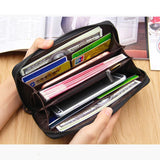 Men's Leather Wallet with Wrist Strap Clutch