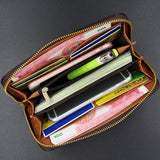 Men's Leather Wallet with Wrist Strap Clutch
