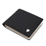 Men's Leather Wallet Cross Pattern Multi-Card Pocket Key Case