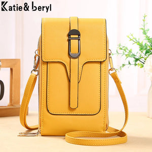 Mini Women Shoulder Bags Soft PU Leather Phone Crossbody Bag