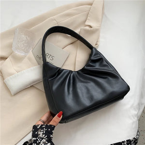 Women's PU Leather Underarm Tote Bag