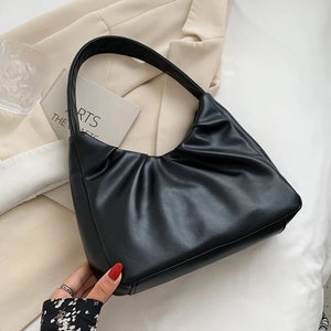 Women's PU Leather Underarm Tote Bag