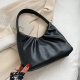 Women's PU Leather Underarm Tote Bag