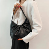 Women's PU Leather Underarm Tote Bag