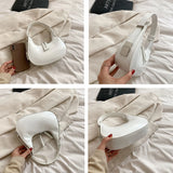 Circular Patent Leather Side Shoulder Bag for Women