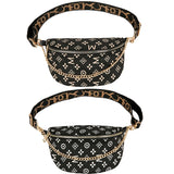 Canvas Chain Chest Bag Lady Belt Bag Purse Lipstick Bag