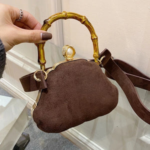 Women's Shoulder Bag with Pearls Mini Crossbody Clutch