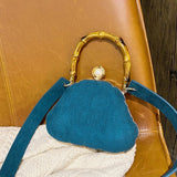 Women's Shoulder Bag with Pearls Mini Crossbody Clutch