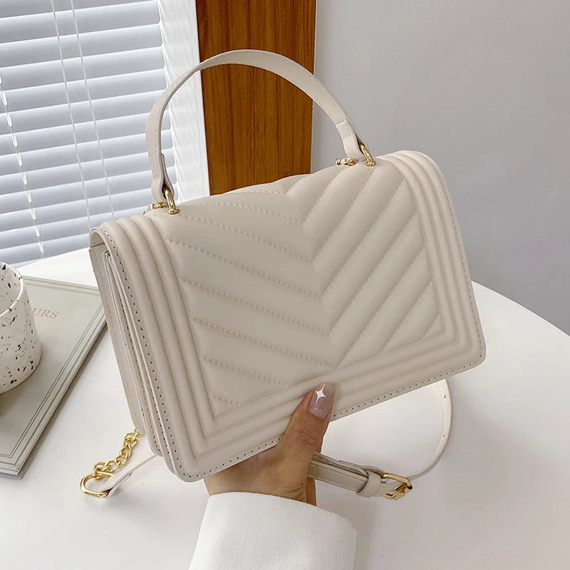 Chain Shoulder Messenger Bag PU Leather Women Handbag