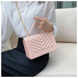 Chain Shoulder Messenger Bag PU Leather Women Handbag