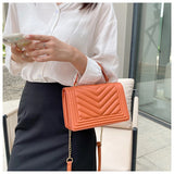 Chain Shoulder Messenger Bag PU Leather Women Handbag