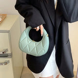 Half Moon Shoulder Bag PU Leather Crossbody Tote for Women