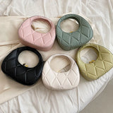 Half Moon Shoulder Bag PU Leather Crossbody Tote for Women