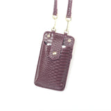 Snake Grain Leather Mini Shoulder Bag Woman Mobile Phone Bag