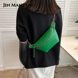 Casual PU Leather Chest Bag for Women Crossbody Waist Pack