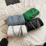 Tassel Crossbody Bag Thick Chain Rivet Messenger Bag