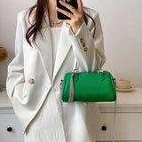 Tassel Crossbody Bag Thick Chain Rivet Messenger Bag
