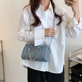 Tassel Crossbody Bag Thick Chain Rivet Messenger Bag